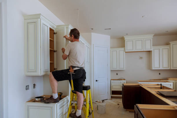 Kitchen island installation in Burkittsville by JMT Kitchen Cabinet